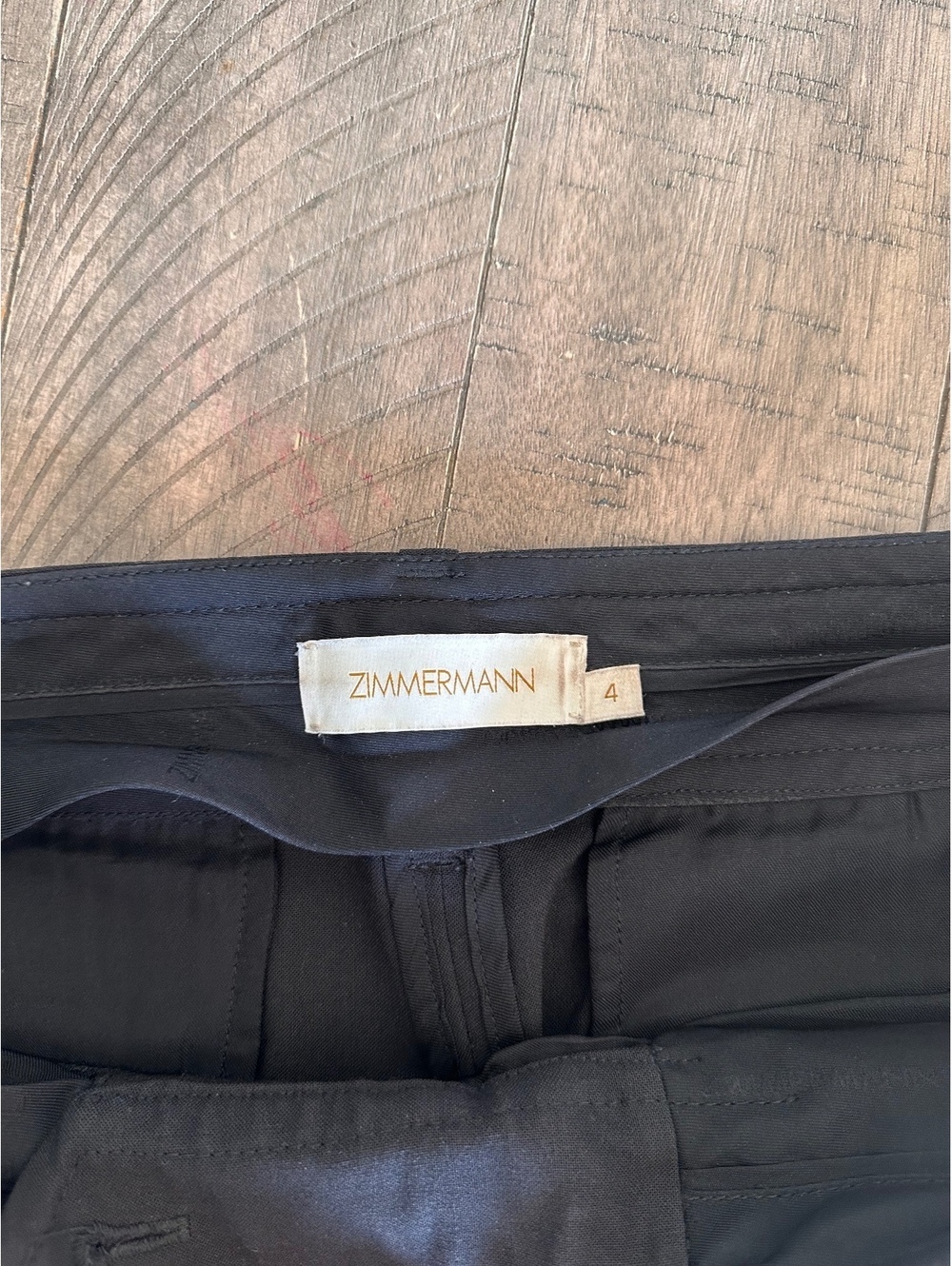 Zimmermann Wool Blend Woven Wide-Leg Pants Trousers in Black Women’s sz 4 Large - Picture 7 of 15
